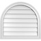 Ekena Millwork Round Top Surface Mount PVC Gable Vent w/ 2"W x 1-1/2"P Brickmould Frame, 26"W x 24"H GVPRT26X2402SN - alternate 1
